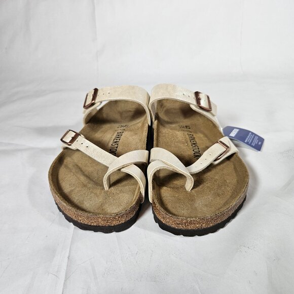 Birkenstock Mayari Graceful Pearl White Slides Sandals Size 42 Women's Size 11 - Picture 4 of 10
